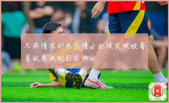 兄弟情深却也无情小杜埃突破被哥哥故意放倒引发热议